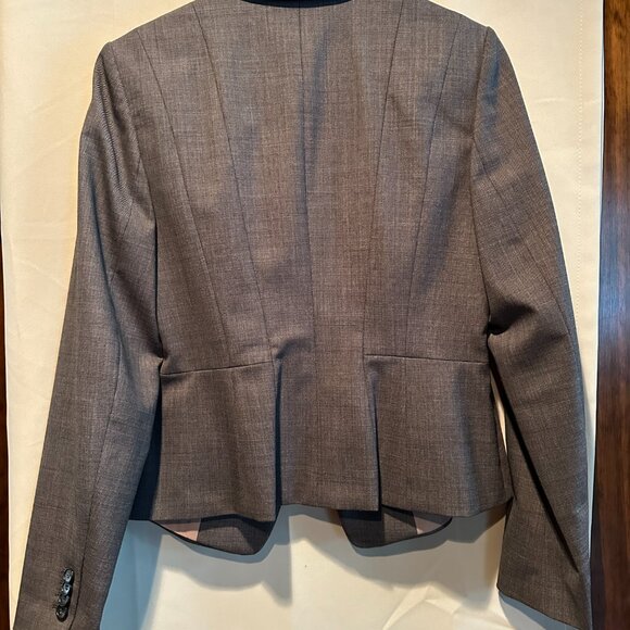 ANN TAYLOR Brown Tweed 2-Piece Business Suit ~ Jacket Size 6 ~ Skirt Size 4 - Picture 4 of 10